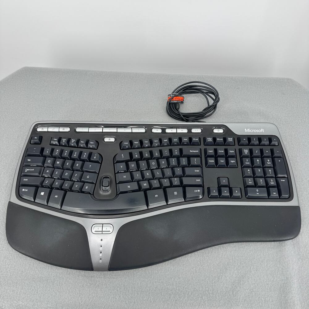 Microsoft Natural Ergonomic Keyboard 4000 v1.0 Model KU-0462 USB Tested